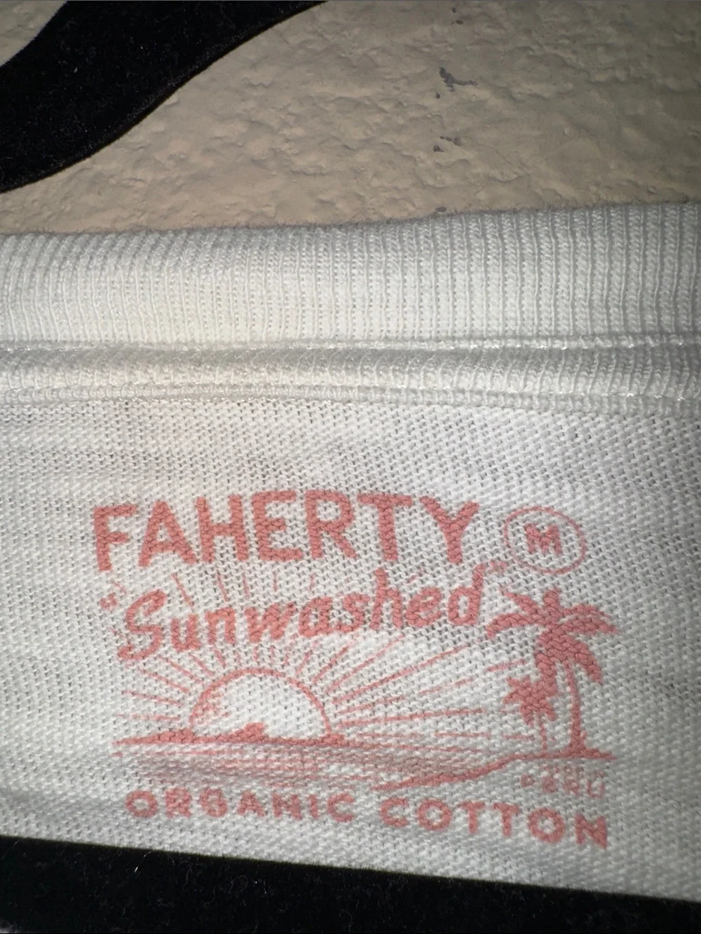 Faherty Soleil Sunwashed Slub Crewneck Size Medium - Picture 6 of 6